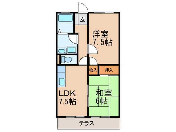 コーポサンの物件間取画像